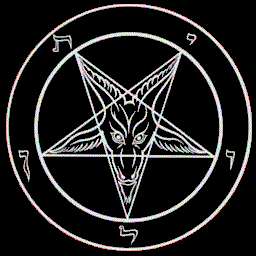 Inverted pentagram (black)